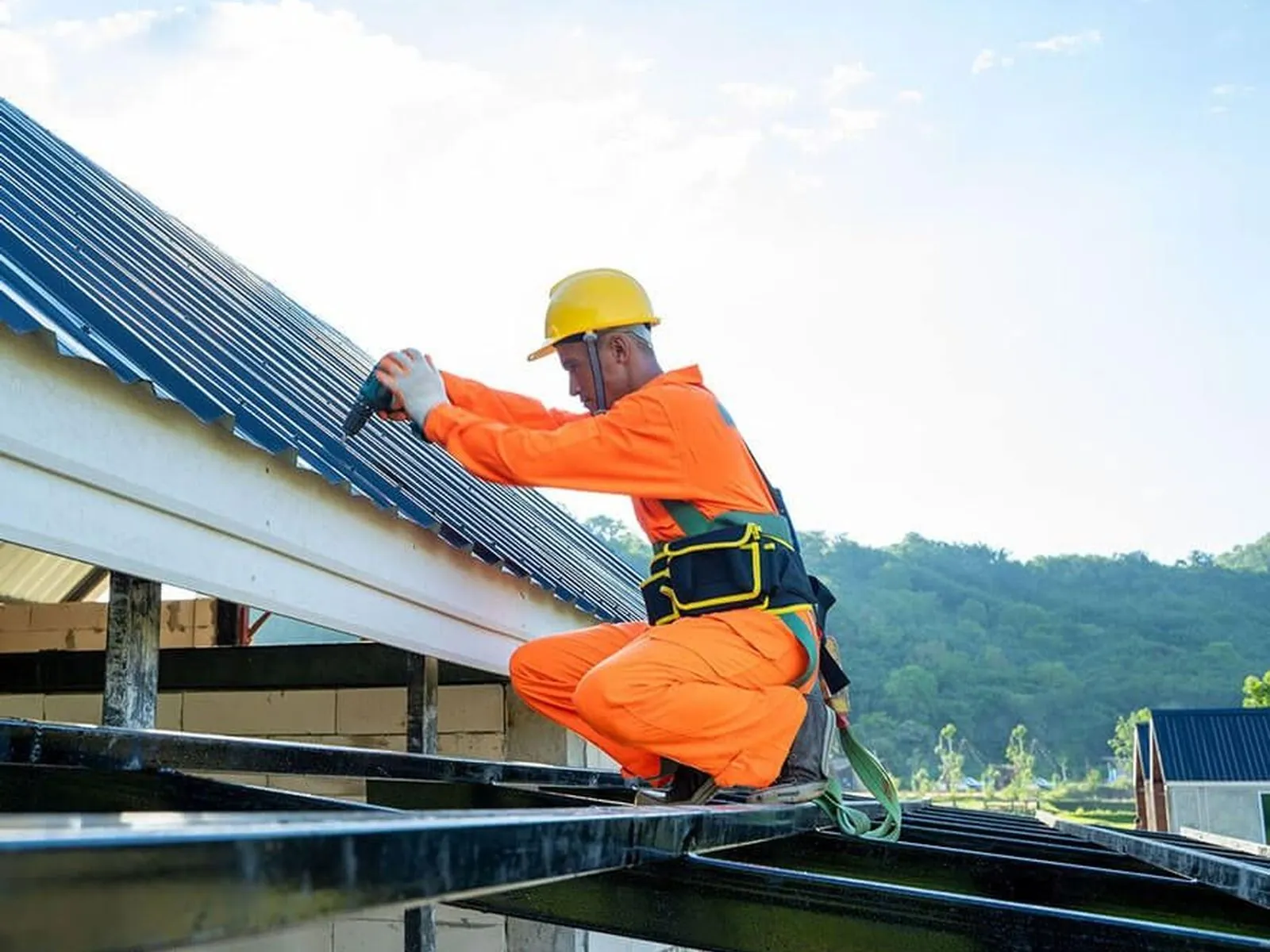 Standing seam metal roof install