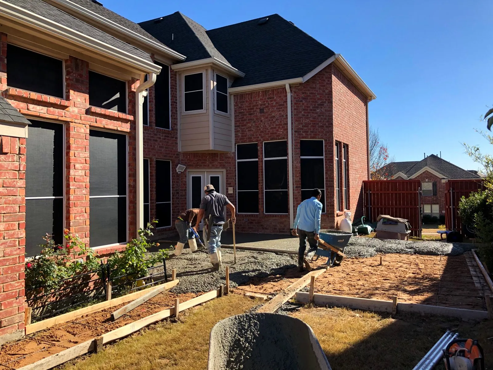 Crew on outdoor project