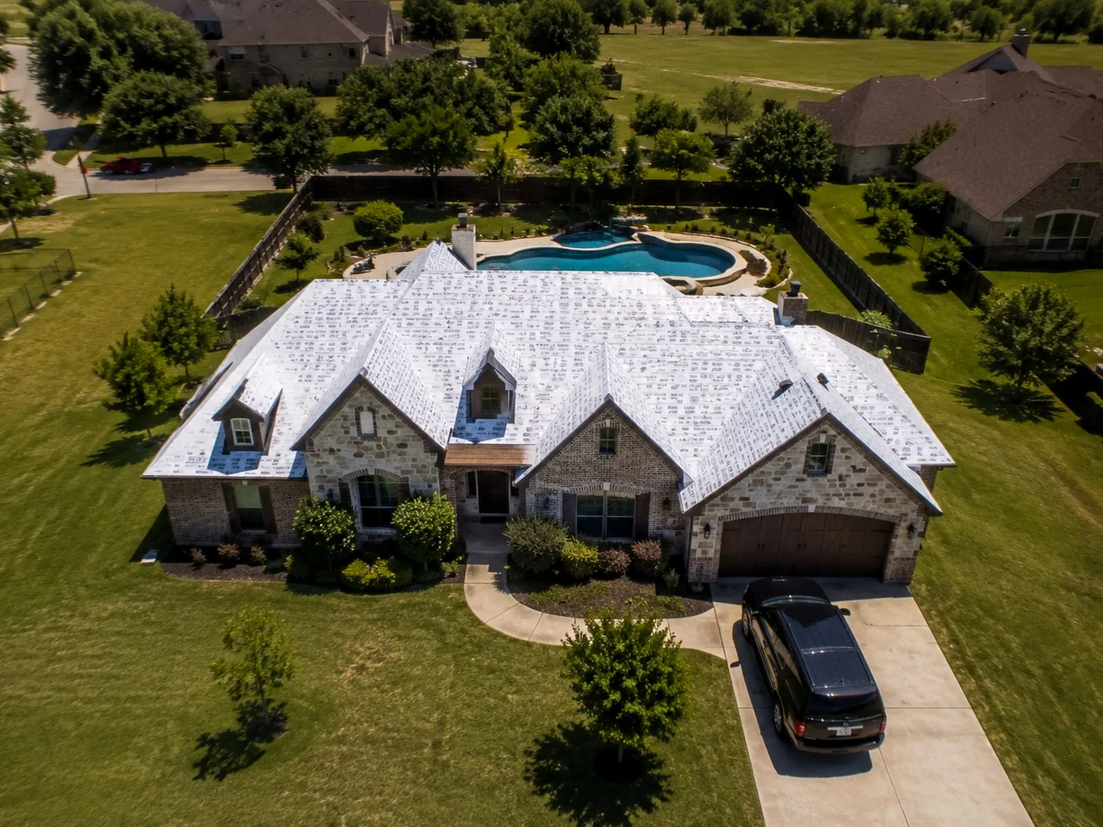 Brand new roof installed in DFW Texas