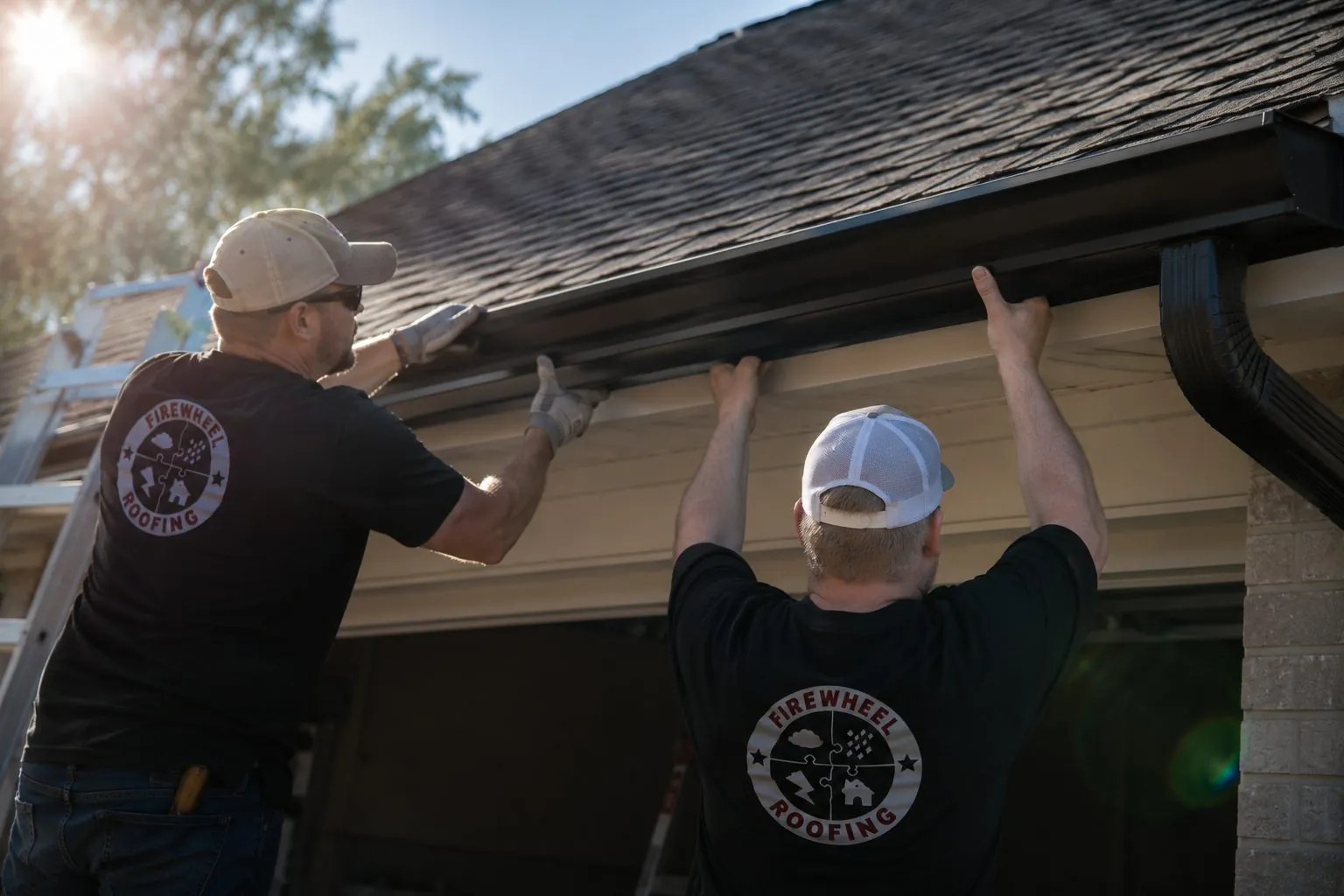 New seamless gutter installation
