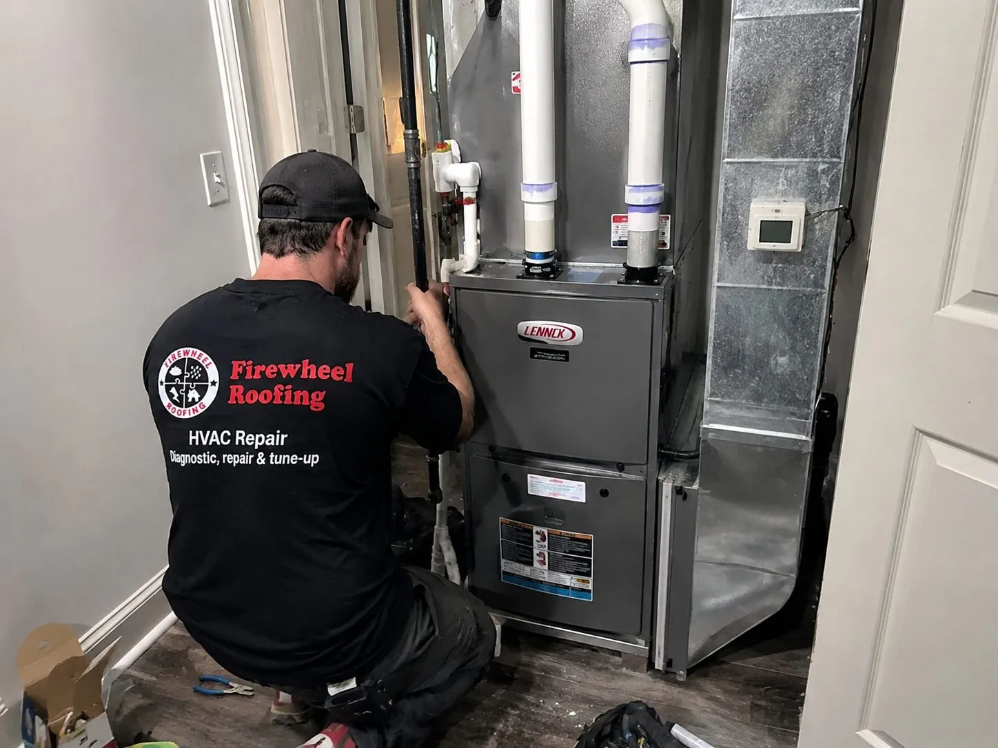 HVAC system installation on a DFW Texas home