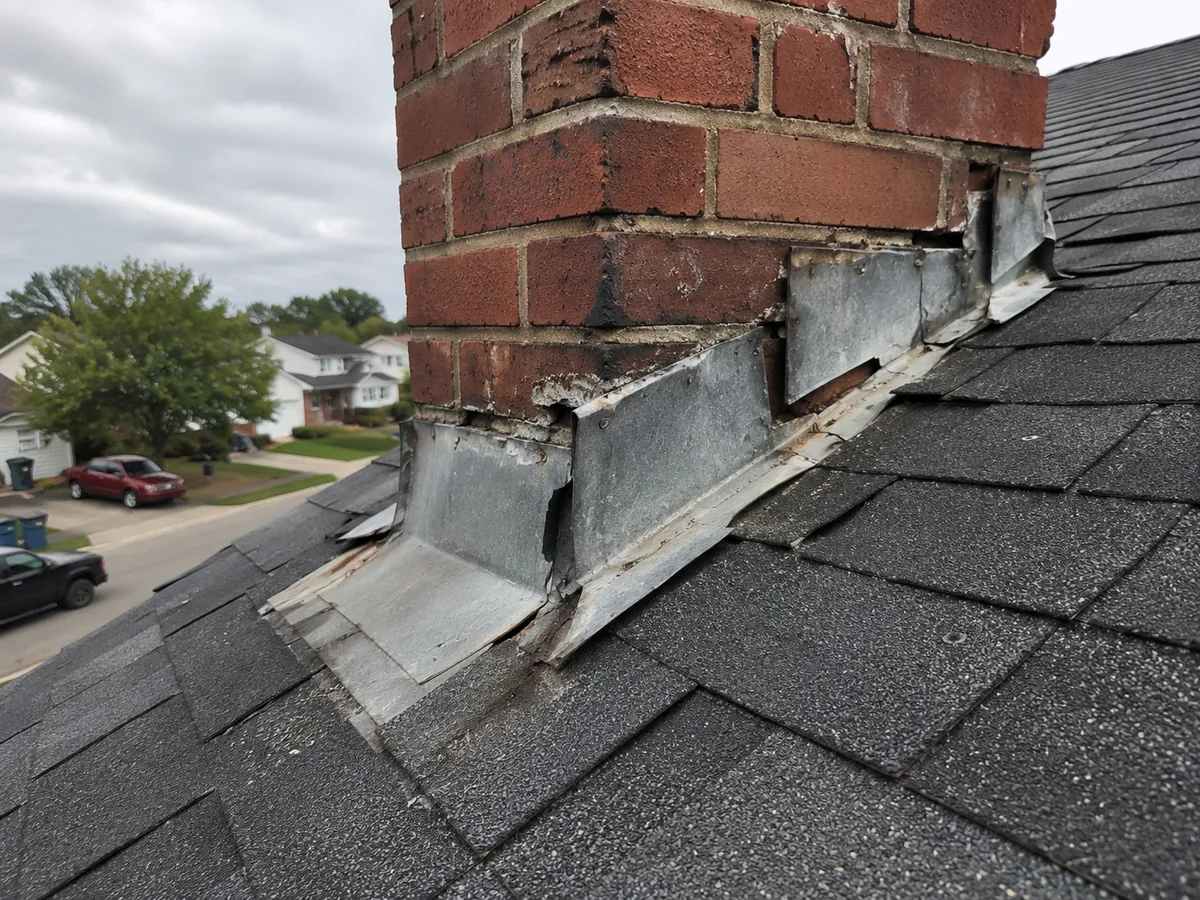 Damaged Flashing — sign you need roof repair in DFW