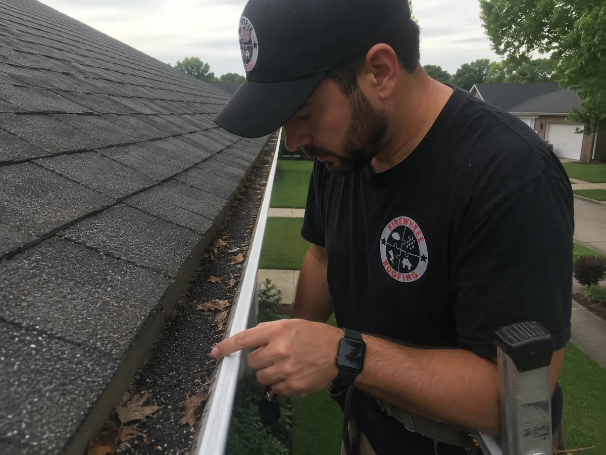 Granules in Your Gutters — sign you need roof repair in DFW