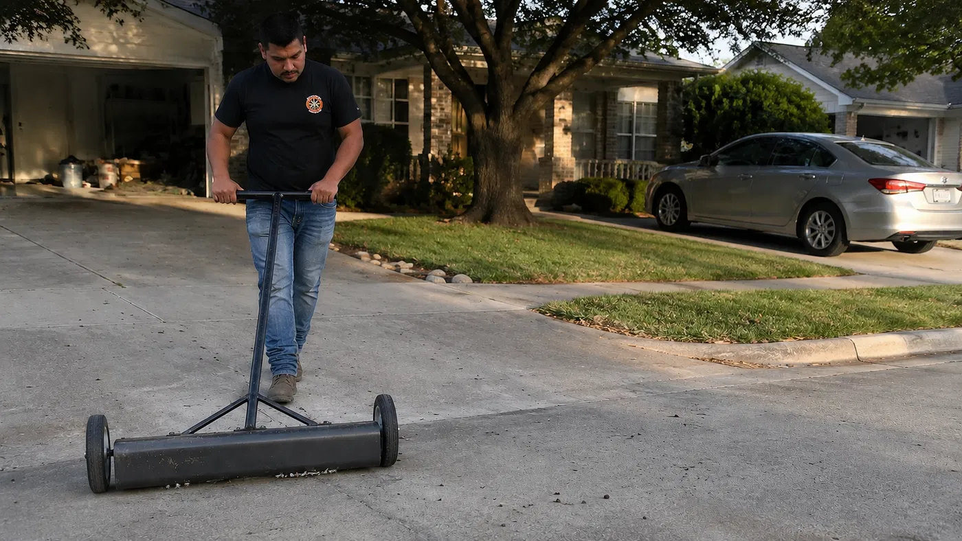 Magnetic Nail Sweep — Every Project — Firewheel Roofing