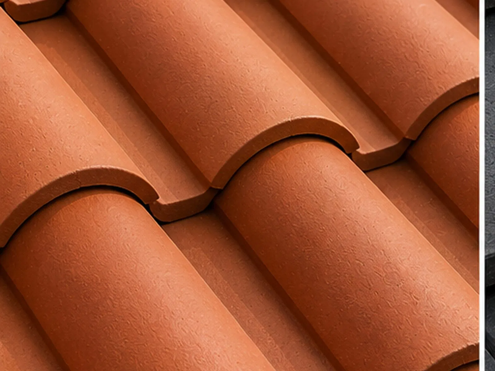 Clay terracotta tile roofing