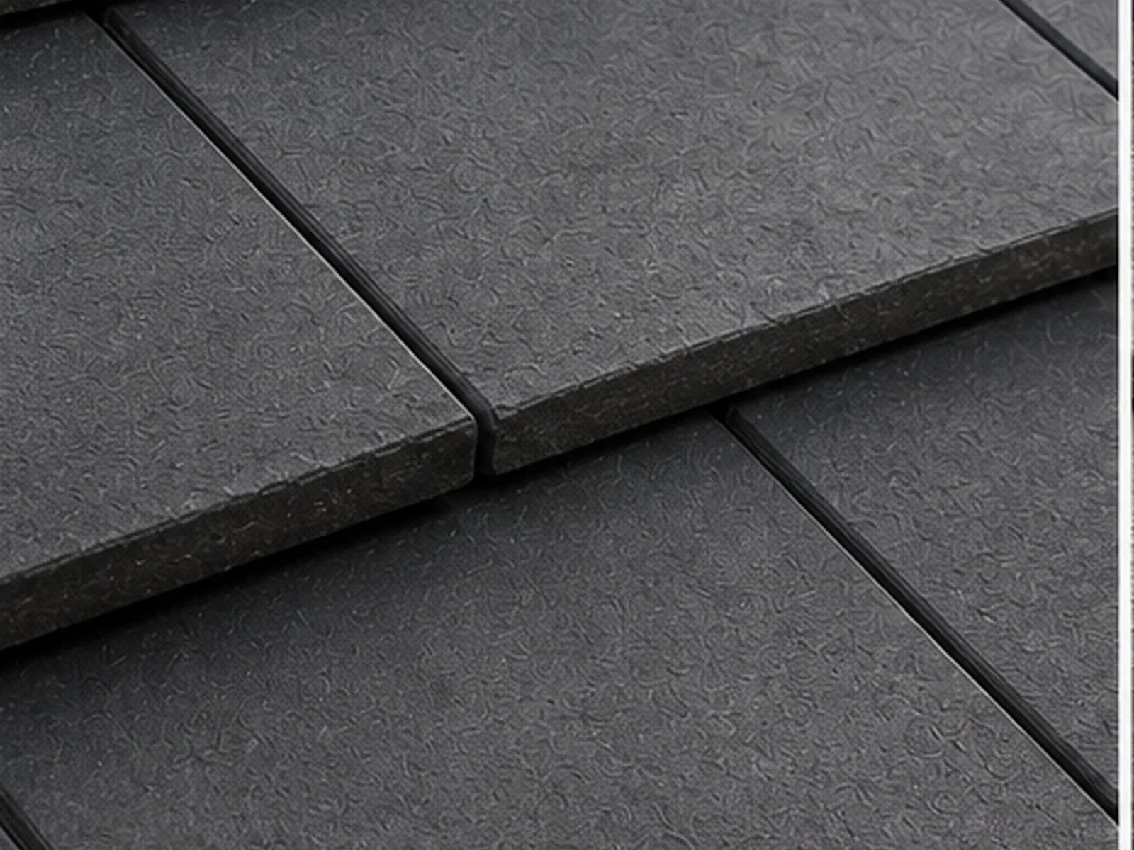 Dark concrete tile roofing