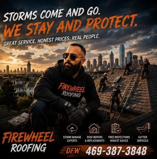 Firewheel Roofing — Lavon TX roofing. Free inspections across DFW, call (469) 387-3848.