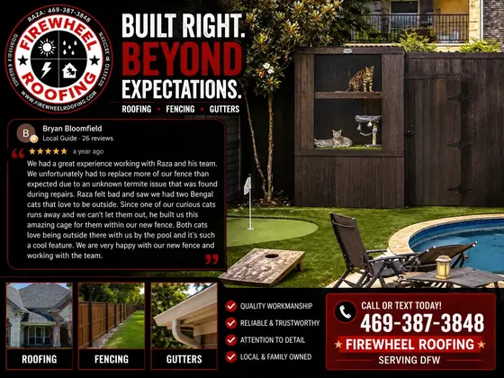 Firewheel Roofing — Sachse TX roofing. Free inspections across DFW, call (469) 387-3848.